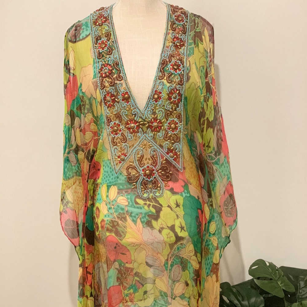 TAJ - Worn only once, small size swim cover up in excellent condition!